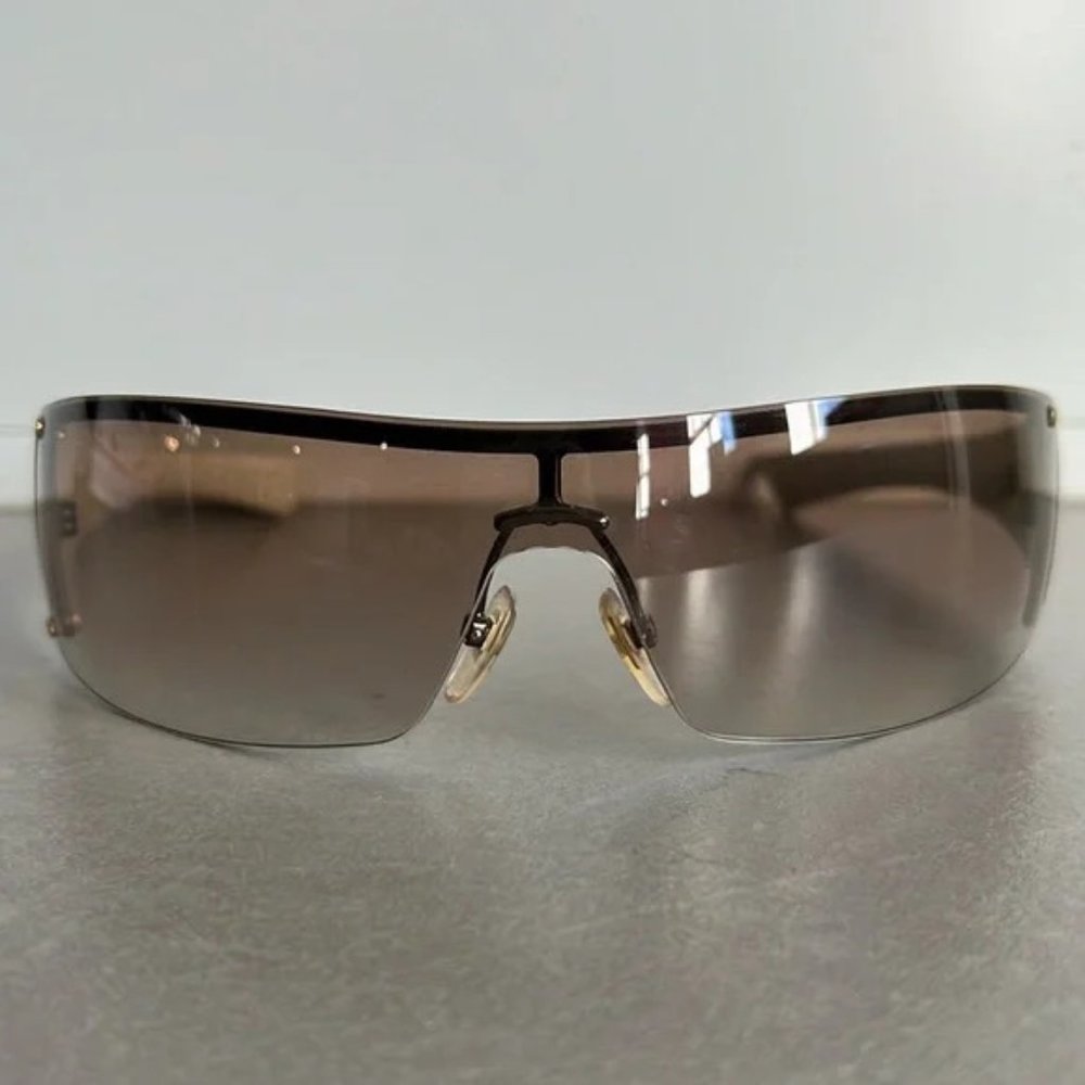 Gucci GG1824/S Guccissima-Arm Shield Sunglasses